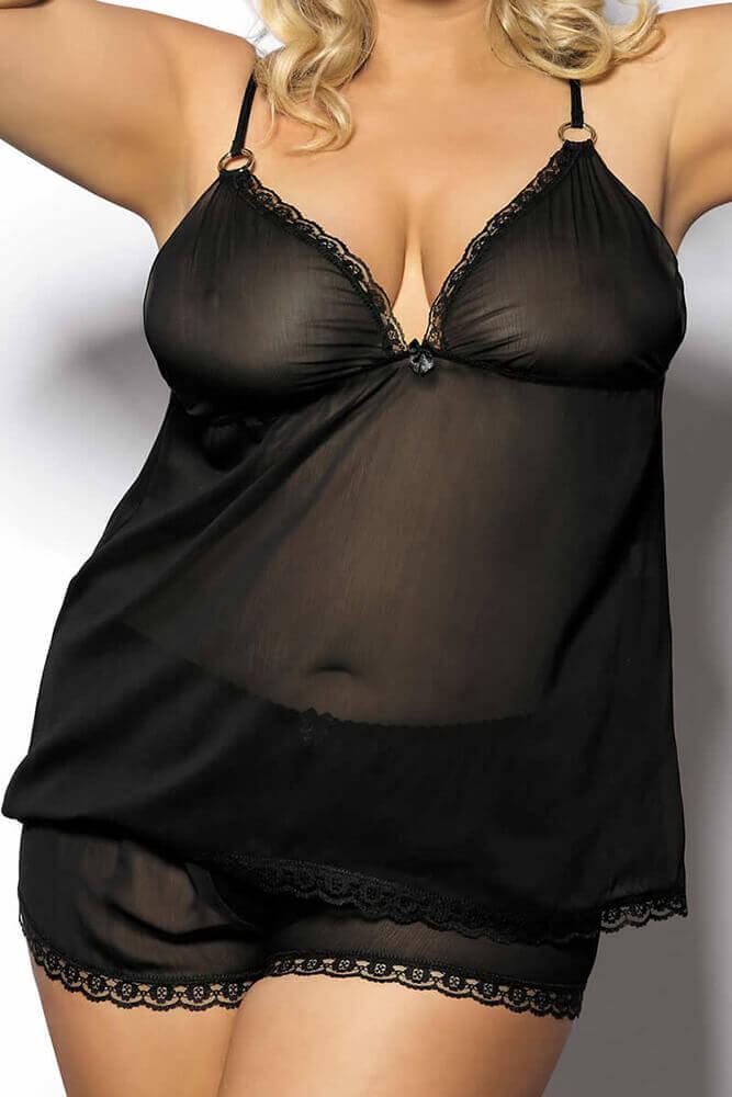 Anais - PLUS SIZE Babydoll - AS Fendia AS10009 - E-string.gr