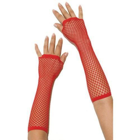 Leg Avenue - Γάντια- FISHNET GLOVES RED S4F02980 - E-string.gr
