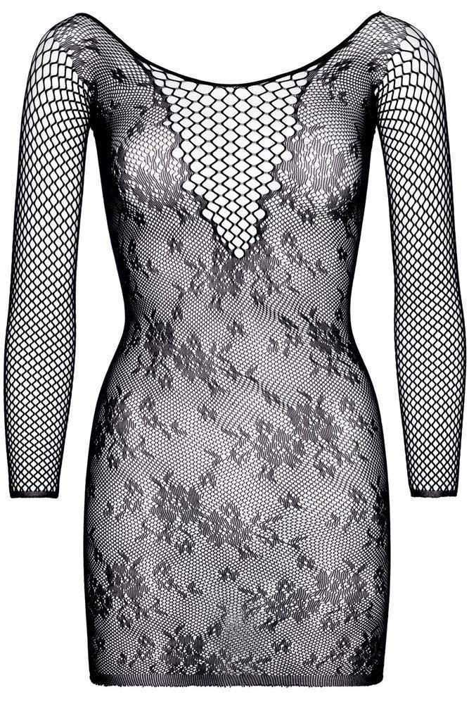 Leg Avenue - Μίνι Φορεματάκι - Leg Avenue Mini dress with deep-V accent Μαύρο LG81532 - E-string.gr