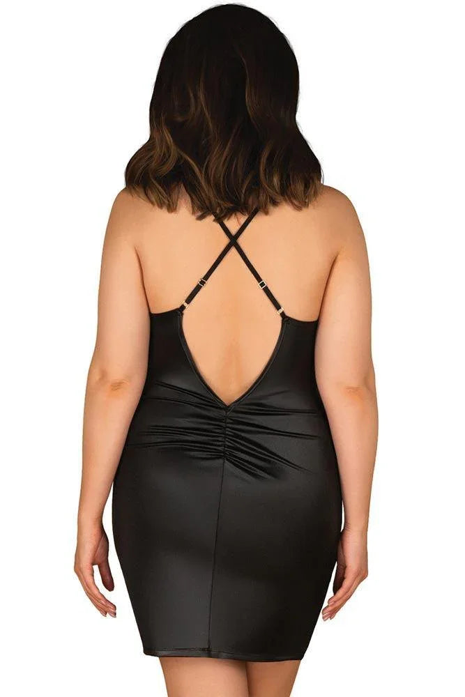 Obsessive - Babydoll μεγάλο μέγεθος - Obsessive Yollanda dress Plus Size Μαύρο OB2835 - E-string.gr