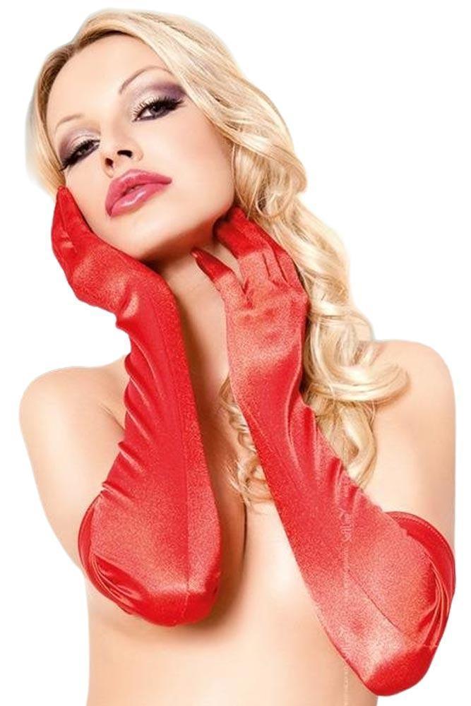 Softland - Γάντια Σατέν Κόκκινα - Satin Gloves Κόκκινα SFL7702-R - E-string.gr