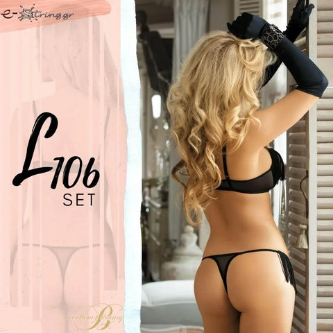 Excellent Beauty - Γυναικείο Σετ Εσώρουχα - Excellent Beauty Μαύρο L-106 - E-string.gr