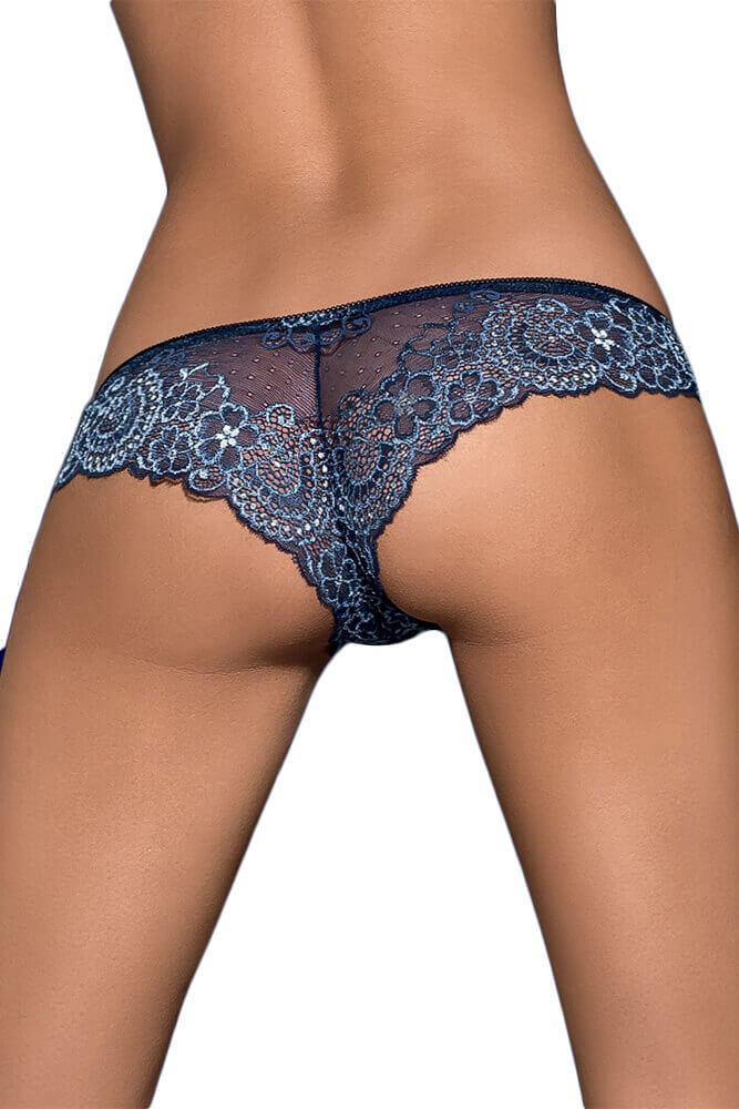 Obsessive - Μπραζίλ εσώρουχο - Auroria panties Μπλε OB8007 - E-string.gr