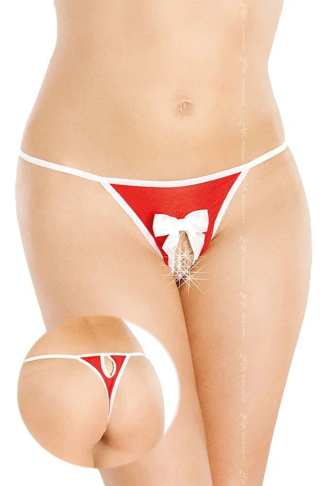 Softland - Γυναικείο εσώρουχο - Red-White Thong SFL2341 - E-string.gr