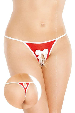Softland - Γυναικείο εσώρουχο - Red-White Thong SFL2341 - E-string.gr