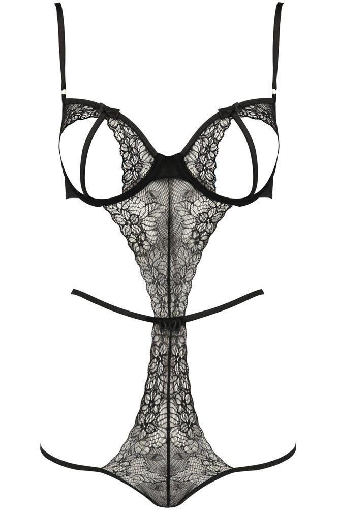 Passion - Γυναικείο κορμάκι - Passion Esmeralda Body Μαύρο PS0055 - E-string.gr