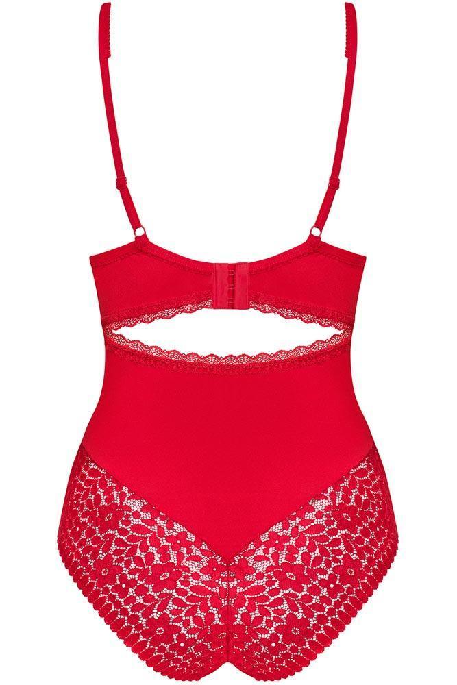 Obsessive - Γυναικείο κορμάκι - Obsessive Jolierose teddy XXL Κόκκινο OB3826 - E-string.gr