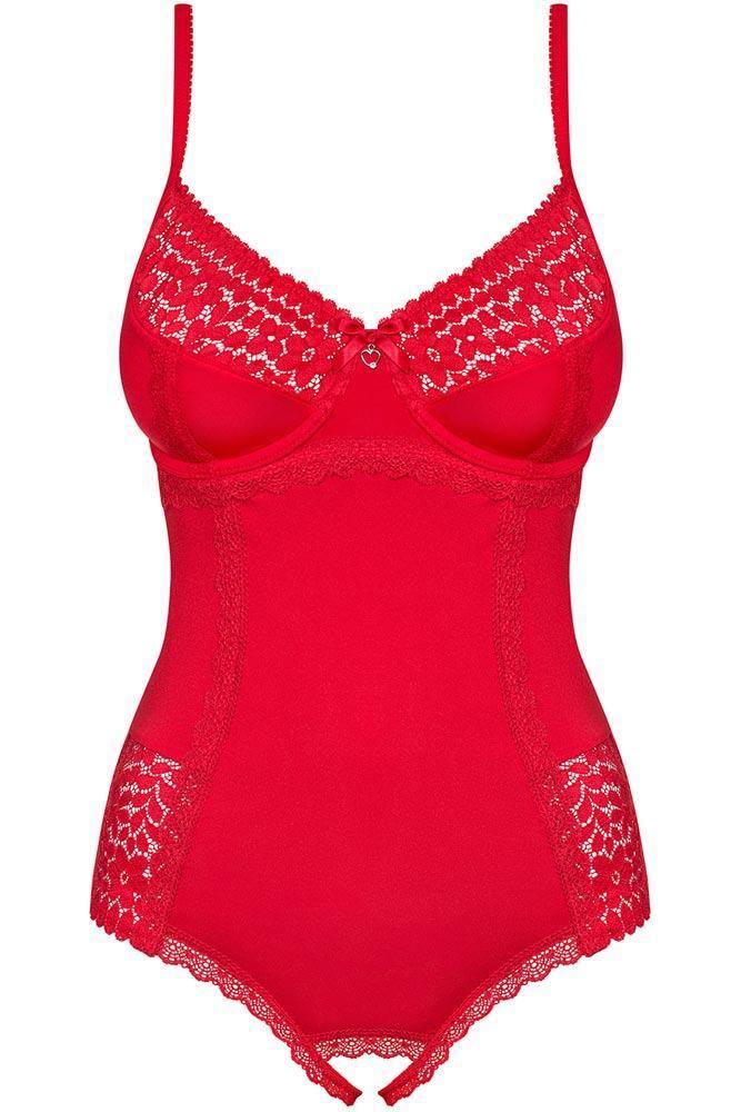 Obsessive - Γυναικείο κορμάκι - Obsessive Jolierose teddy XXL Κόκκινο OB3826 - E-string.gr