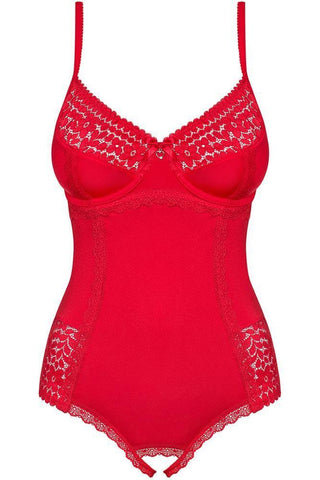 Obsessive - Γυναικείο κορμάκι - Obsessive Jolierose teddy XXL Κόκκινο OB3826 - E-string.gr