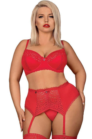 Obsessive - Γυναικείο σετ εσωρούχων - Obsessive Jolierose 3-pcs set Κόκκινο OB3741 - E-string.gr
