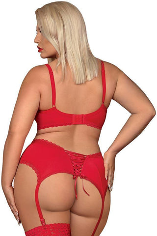Obsessive - Γυναικείο σετ εσωρούχων - Obsessive Jolierose 3-pcs set Κόκκινο OB3741 - E-string.gr