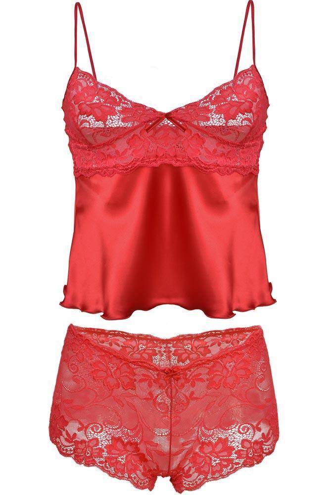 Dkaren - Γυναικείο σετ εσωρούχων - Dkaren AGA Κόκκινο DK-AGA-Red - E-string.gr