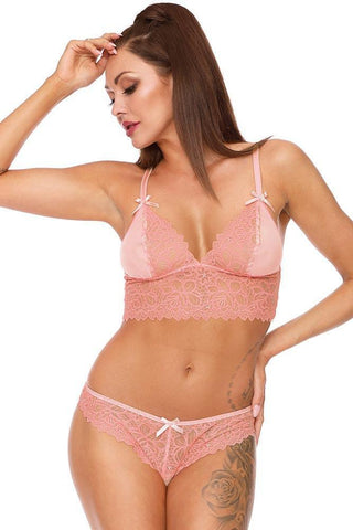 Excellent Beauty - Γυναικείο Σετ Εσώρουχα - Excellent Beauty Ροζ-Σομόν L-155 - E-string.gr
