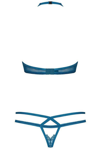 Obsessive - Γυναικείο σετ εσωρούχων - OBSESSIVE 838-Set-blue 2pcs OB0863 - E-string.gr