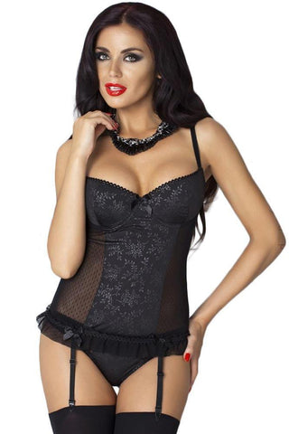 Passion - Γυναικείος Κορσές - Passion Nevis Corset Μαύρος PS0043 - E-string.gr