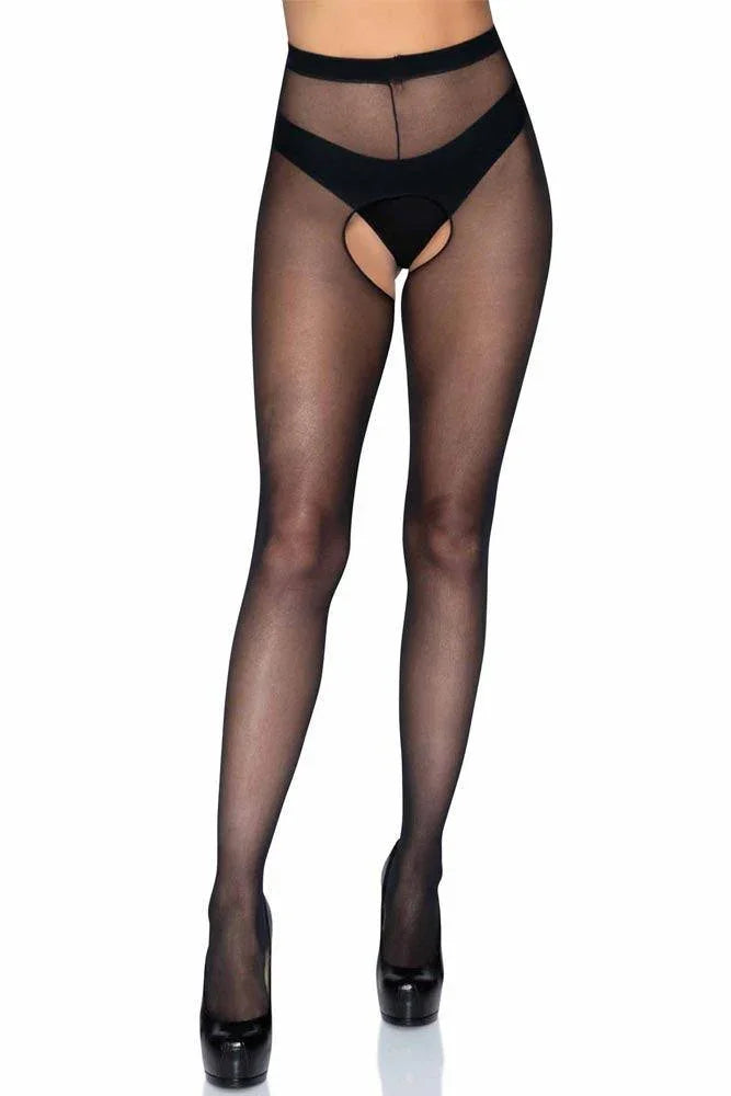 Leg Avenue - Καλσόν - Plus Size Crotchless Pantyhose LG1905-Q - E-string.gr