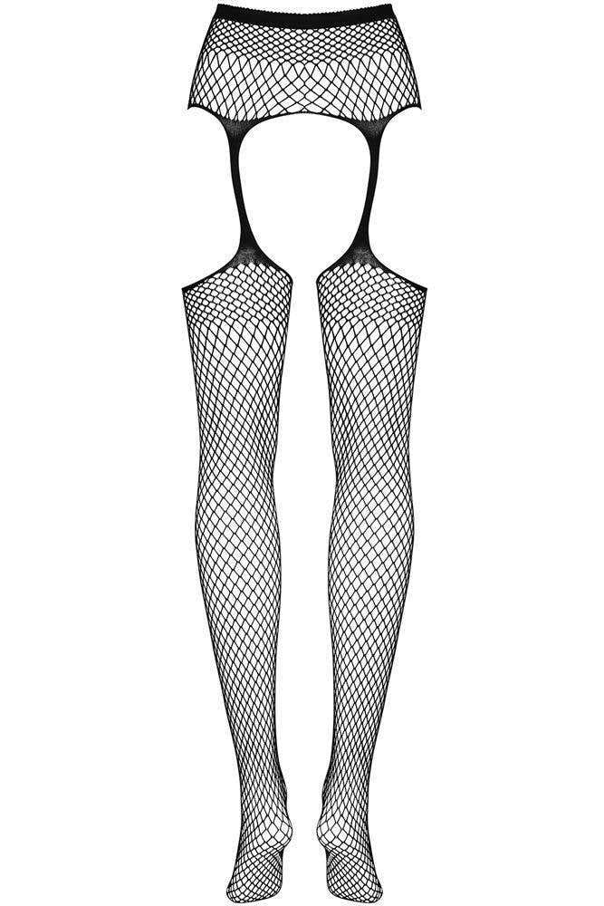 Obsessive - Καλσόν-ζαρτιέρα - Obsessive Plus Size Garter stockings S815 Μαύρες OB3115 - E-string.gr