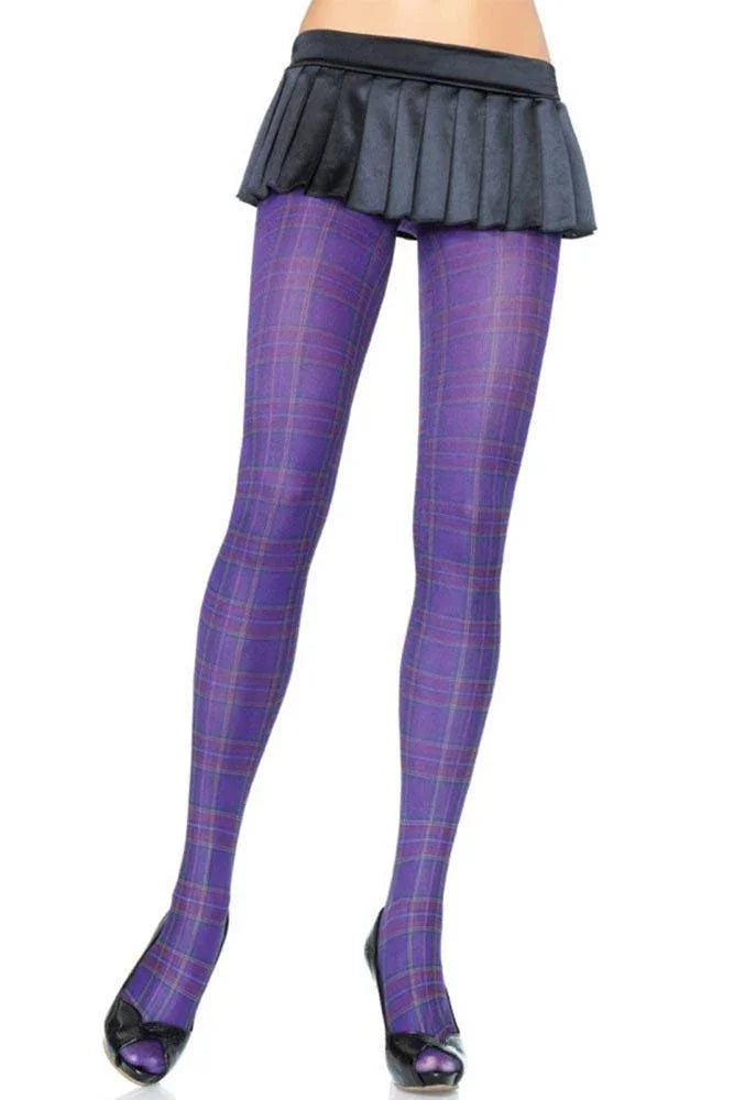 Leg Avenue - Καλσόν μωβ - Opaque Print Tights LG7726 - E-string.gr