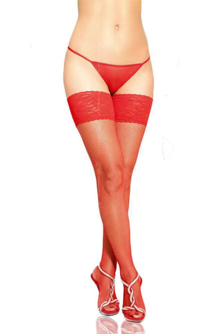 Softland - Γυναικείες Κάλτσες - Red Net Stockings SFT5537-R - E-string.gr