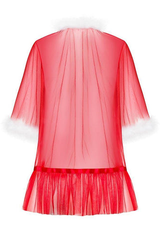 Obsessive - Γυναικεία στολή Babydoll - Obsessive Santasia Peignoir Κόκκινο OB8937 - E-string.gr