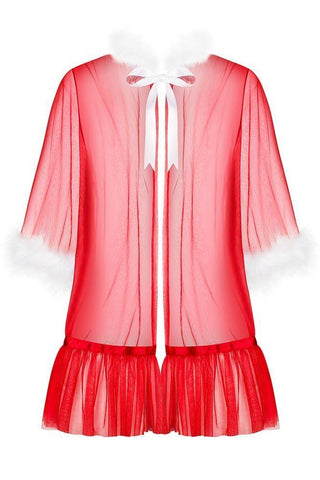 Obsessive - Γυναικεία στολή Babydoll - Obsessive Santasia Peignoir Κόκκινο OB8937 - E-string.gr
