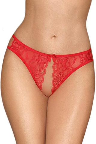 Penthouse - Γυναικείο Εσώρουχο - Penthouse Nauhhty Valentine Crotchless Panties Κόκκινο PH20771 - E-string.gr