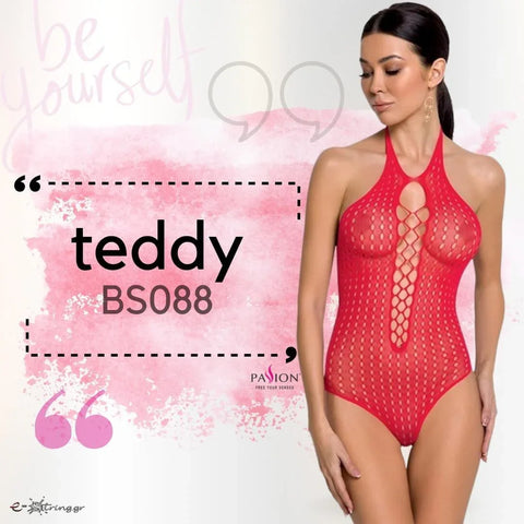 Passion - Γυναικείο Κορμάκι - Passion Κόκκινο BS088-Red - E-string.gr