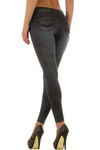 KouCla - Κολάν - Sexy Leggings in Jeans print HJ1030-G - E-string.gr