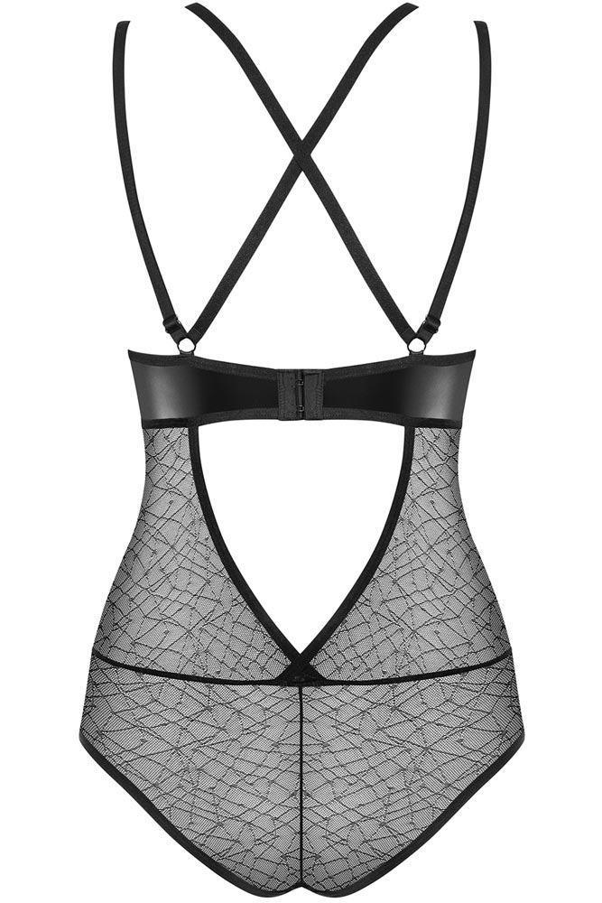 Obsessive - Γυναικείο κορμάκι - Obsessive 859 teddy Μαύρο OB8709 - E-string.gr