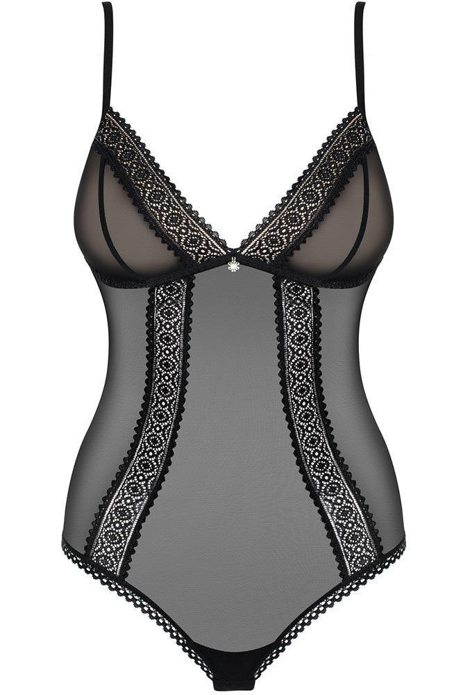 Obsessive - Γυναικείο κορμάκι - Obsessive 862 teddy Μαύρο OB9027 - E-string.gr