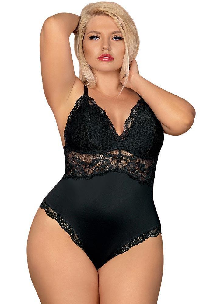 Obsessive - Γυναικείο κορμάκι - Obsessive 810 teddy XXL Μαύρο OB5554 - E-string.gr