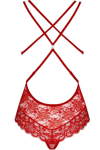 Obsessive - Γυναικείο κορμάκι - Obsessive 860 teddy Κόκκινο OB8921 - E-string.gr