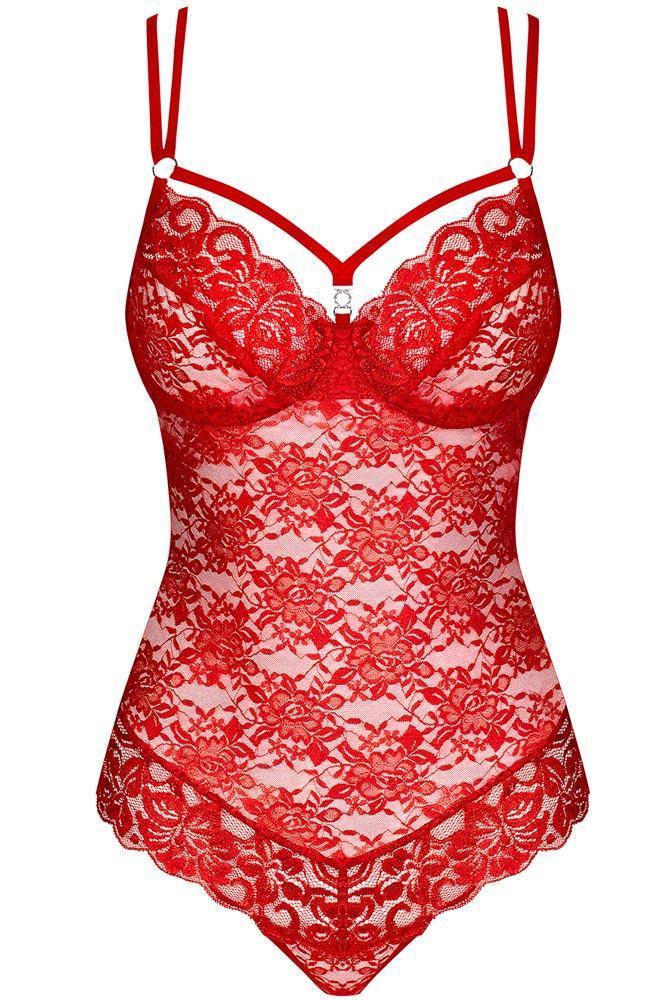 Obsessive - Γυναικείο κορμάκι - Obsessive 860 teddy Κόκκινο OB8921 - E-string.gr