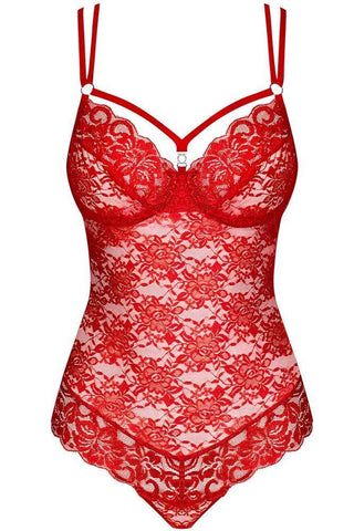 Obsessive - Γυναικείο κορμάκι - Obsessive 860 teddy Κόκκινο OB8921 - E-string.gr