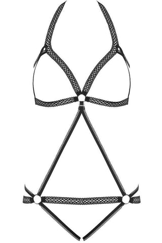 Obsessive - Γυναικείο κορμάκι - Obsessive Darkie crotchless teddy Μαύρο OB4885 - E-string.gr