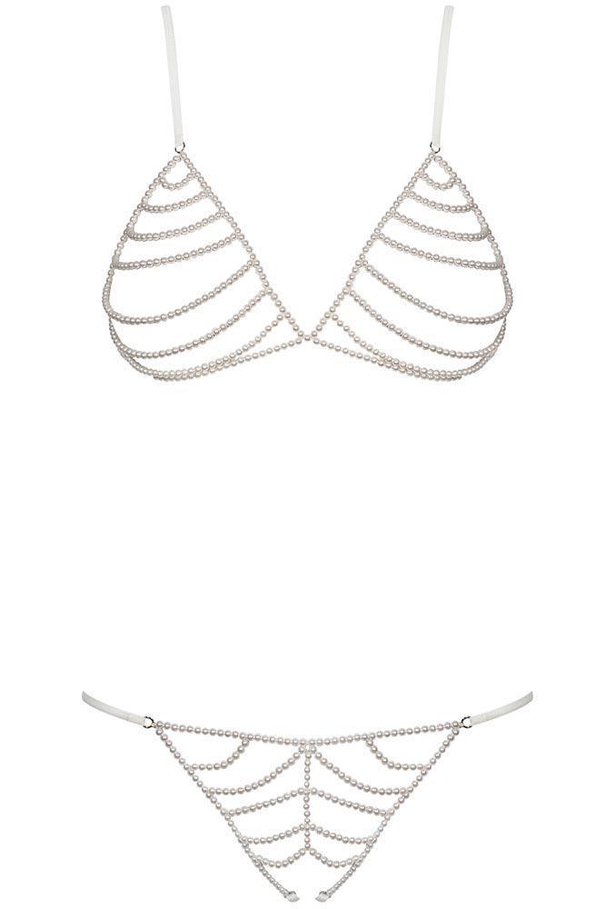 Obsessive - Γυναικείο σετ εσωρούχων - Obsessive Perlash 2 pcs OB2684 - E-string.gr