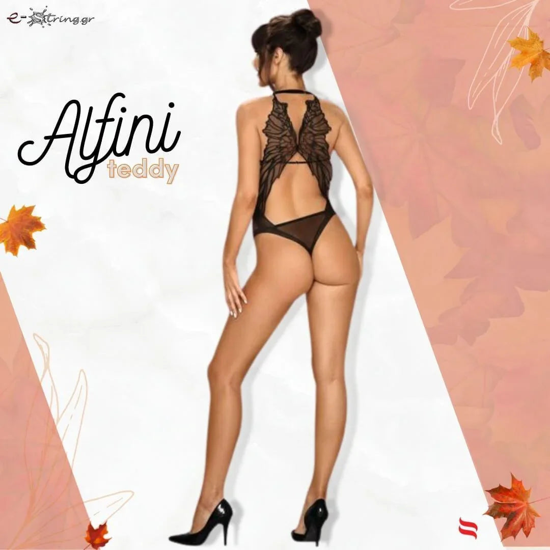 Obsessive - Γυναικείο κορμάκι - Obsessive Alifini teddy Μαύρο OB0473 - E-string.gr