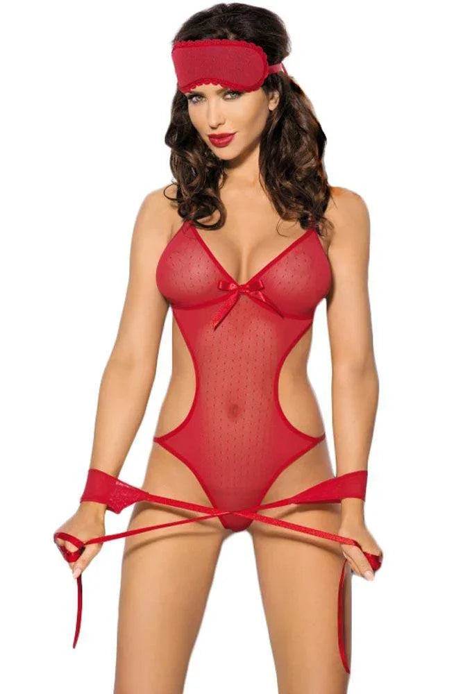 Anais - Γυναικείο Κορμάκι στρινγκ - AS Dagoma Κόκκινο AS-DAGOMA - E-string.gr