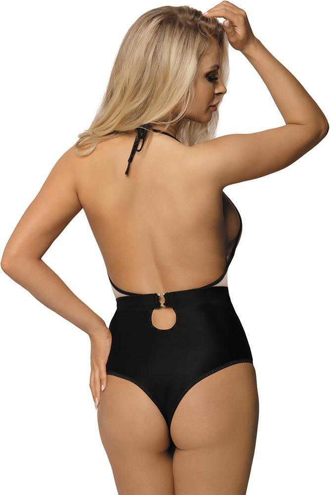 Excellent Beauty - Γυναικείο Κορμάκι - Excellent Beauty Μαύρο Μπεζ B-227 - E-string.gr