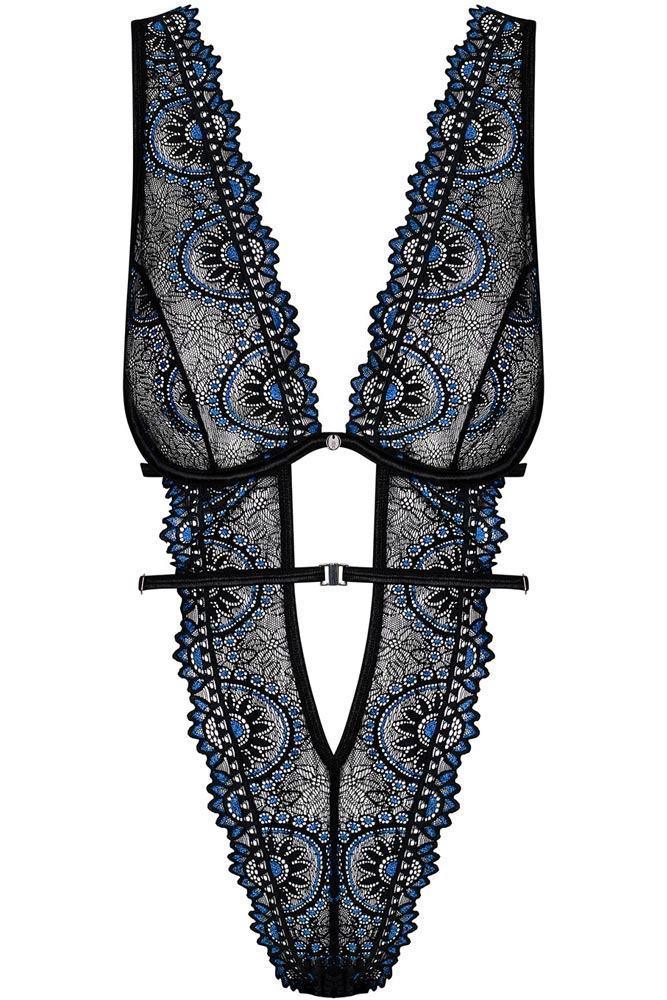 Obsessive - Γυναικείο κορμάκι - Obsessive Belisis teddy Μαύρο OB5003 - E-string.gr