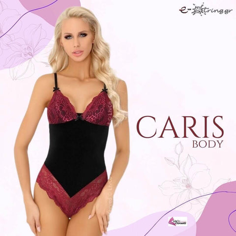 Livco Corsetti - Γυναικείο Κορμάκι - LivCo Caris Μαύρο Μοβ LC20031 - E-string.gr