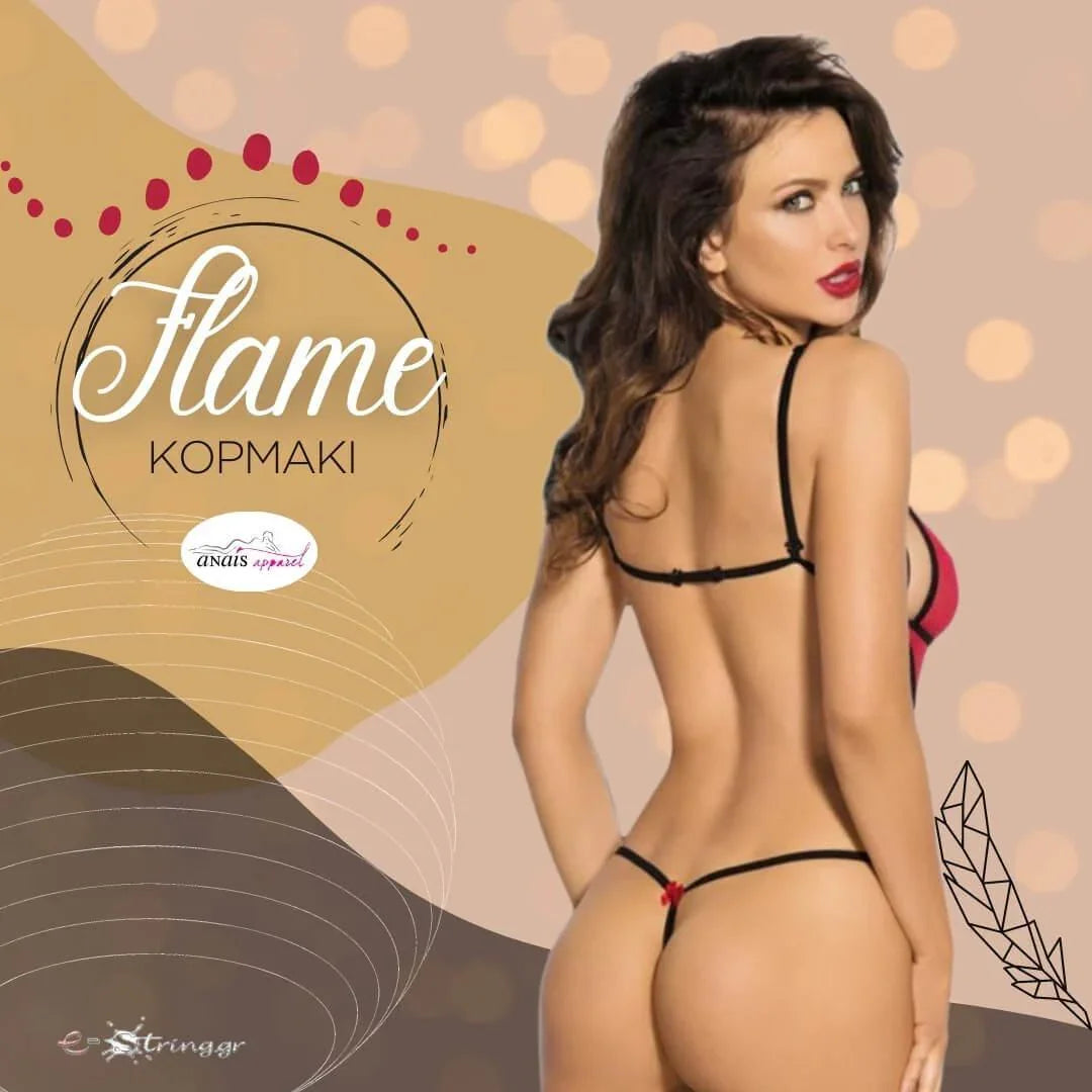Anais - Γυναικείο Κορμάκι στρινγκ - AS Flame Κόκκινο AS-FLAME - E-string.gr
