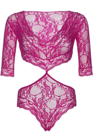 Leg Avenue - Κορμάκι - Teddy With Full Back Panty Φούξια LG81427 - E-string.gr