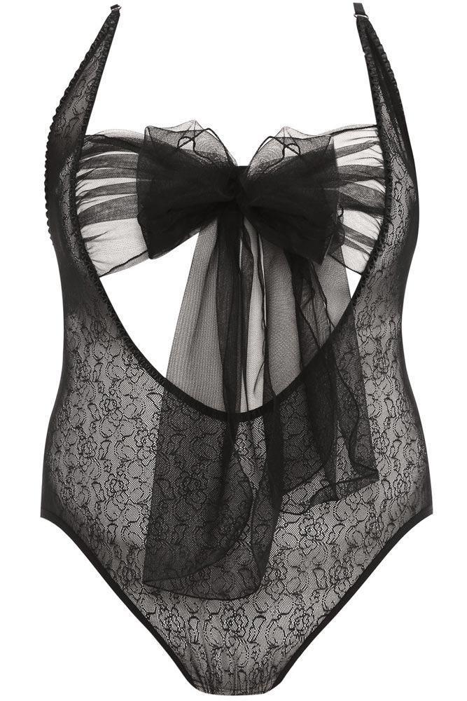 Anais - PLUS SIZE Κορμάκι στρινγκ - AS Iona Body Μαύρο AS10036 - E-string.gr