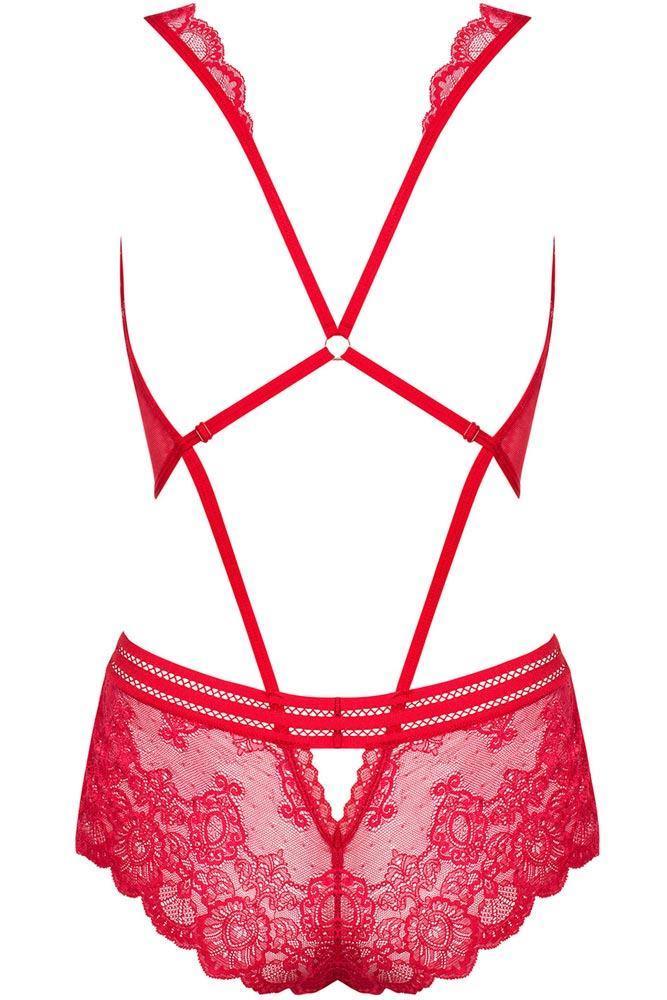 Obsessive - Γυναικείο κορμάκι - Obsessive 853 teddy Κόκκινο OB4625 - E-string.gr