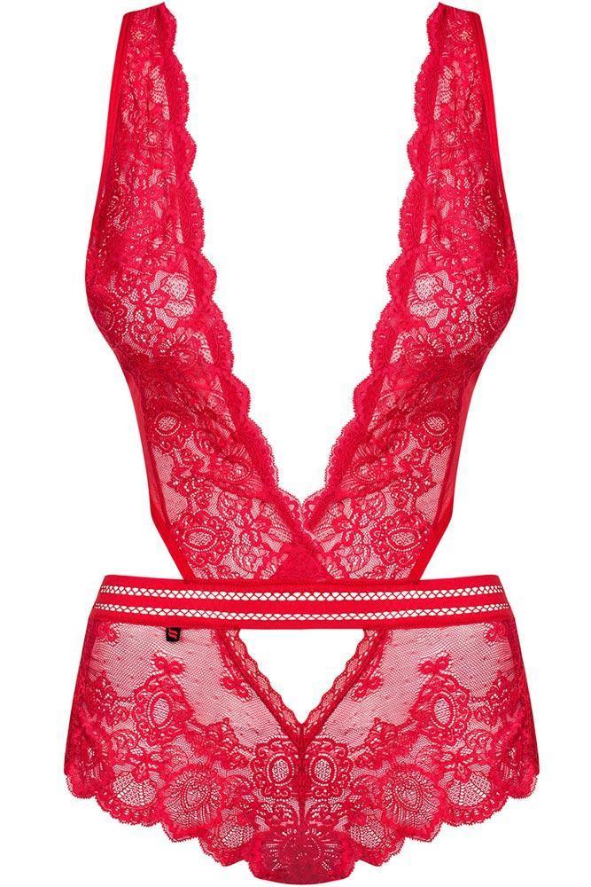 Obsessive - Γυναικείο κορμάκι - Obsessive 853 teddy Κόκκινο OB4625 - E-string.gr