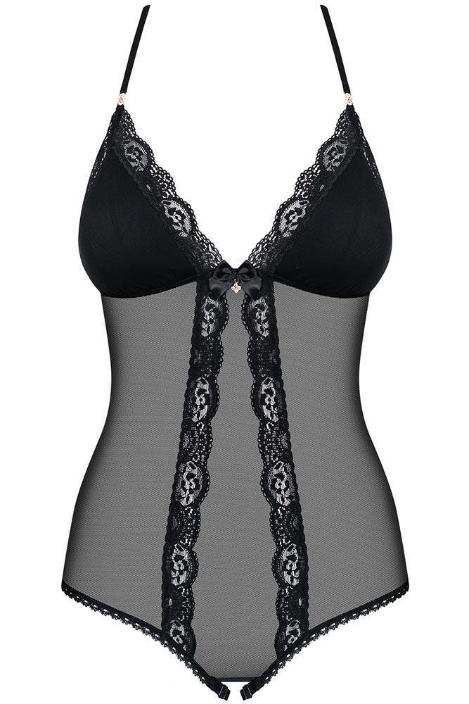 Obsessive - Γυναικείο κορμάκι - Obsessive 841 teddy Μαύρο OB5180 - E-string.gr