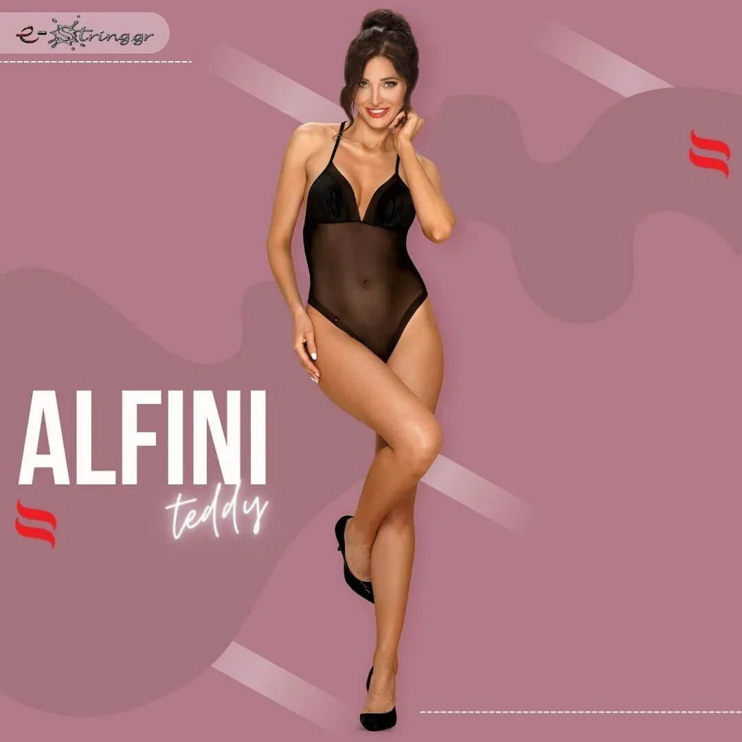 Obsessive - Γυναικείο κορμάκι - Obsessive Alifini teddy Μαύρο OB0473 - E-string.gr
