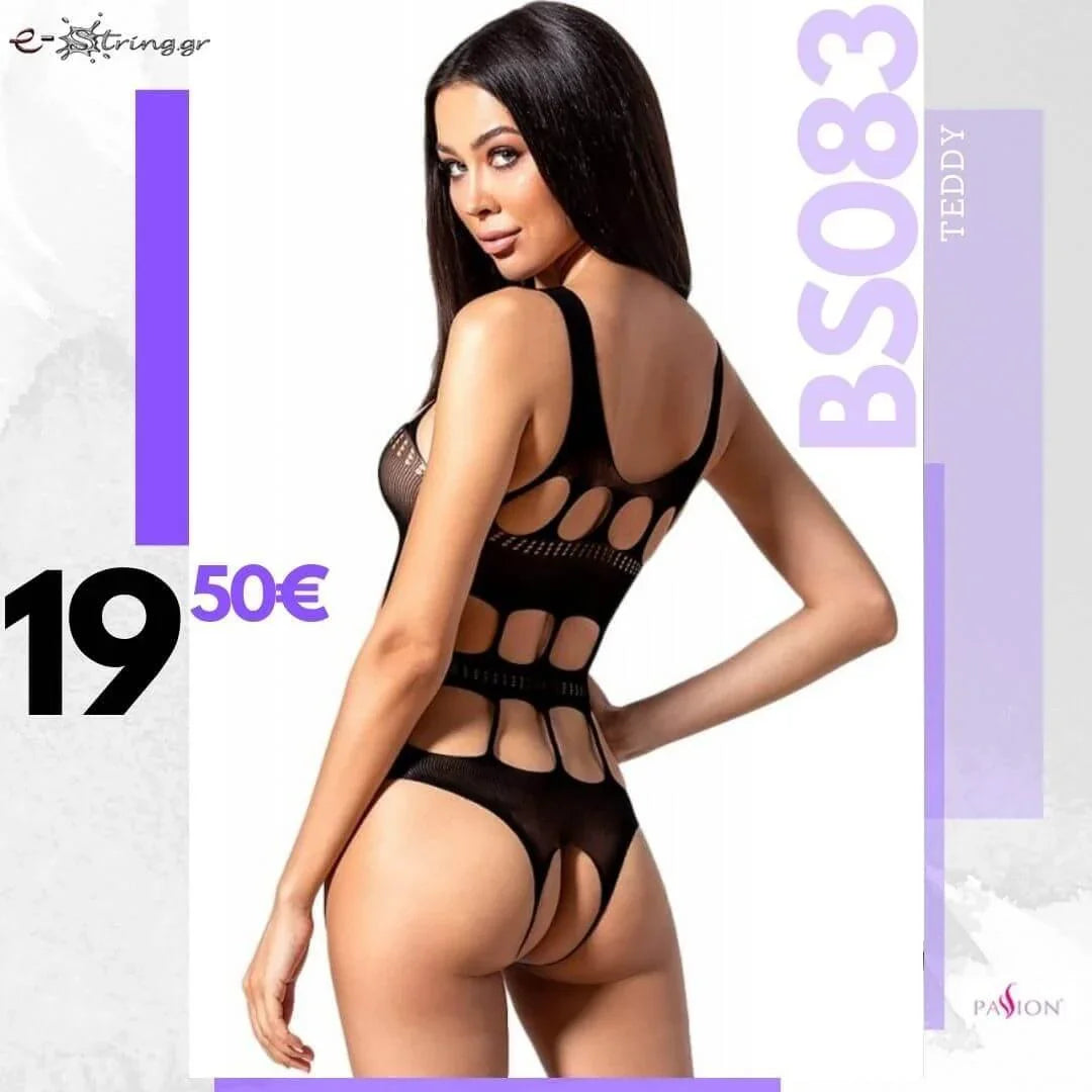 Passion - Γυναικείο Κορμάκι - Passion Μαύρο BS083-Black - E-string.gr