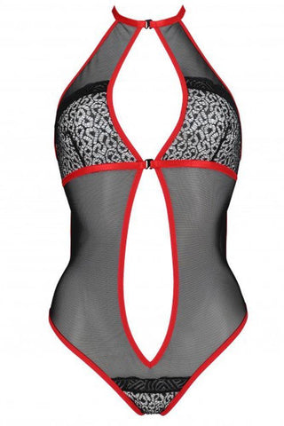 Passion - Γυναικείο κορμάκι - Passion Satara Body Μαύρο-Κόκκινο PS-Satara - E-string.gr